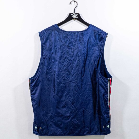 Fila Full Zip Reflective Nylon Vest Logo Large VTG 90s Streetwear Hip Hop - Picture 2 of 10